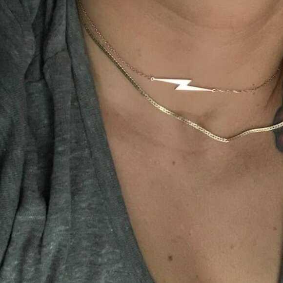 Neiman Marcus 925 Silver Sterling Thunderbolt Necklace - Picture 1 of 3